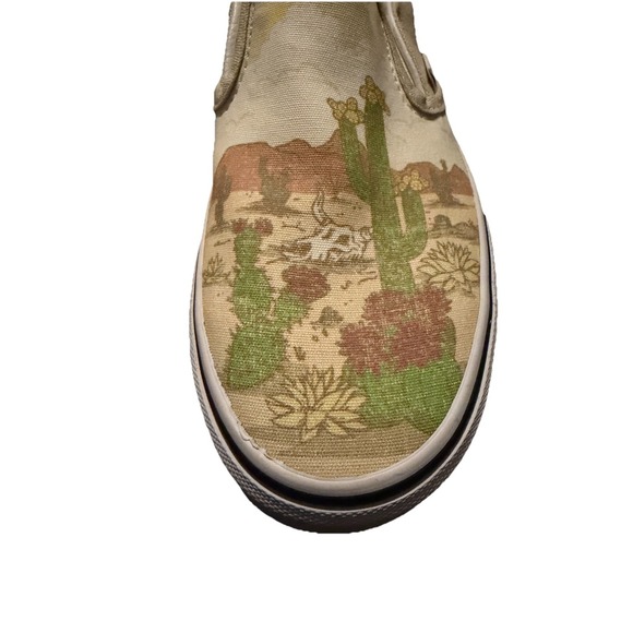 Vans Classic Slip On Desert Vibe Western True White Sz 5.5 Men / 7 Women - Picture 3 of 8